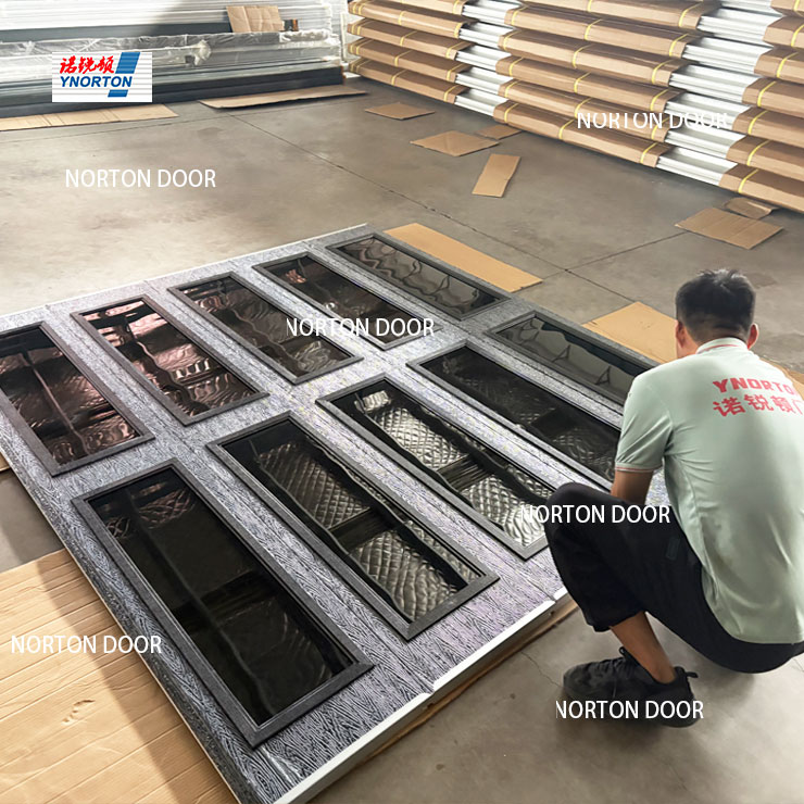 Puertas de garaje automáticas de vidrio de aluminio