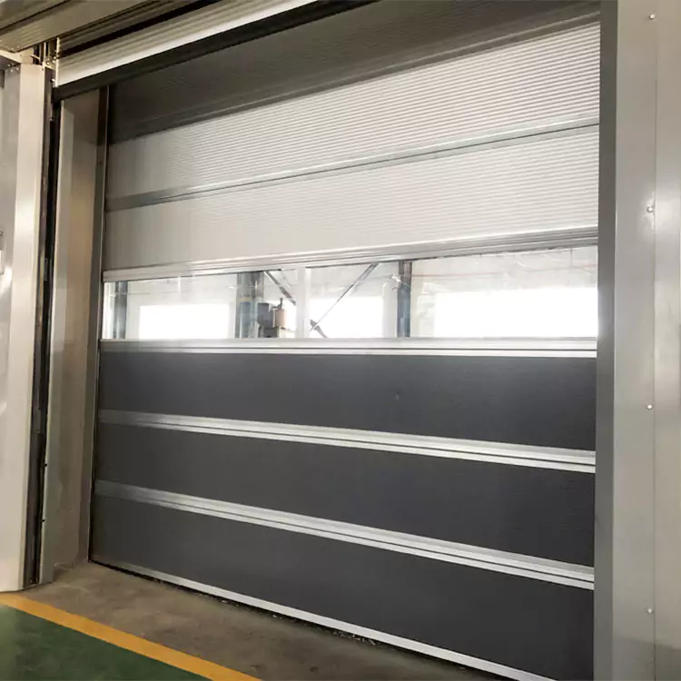 Puerta de garaje apilable automática para casa